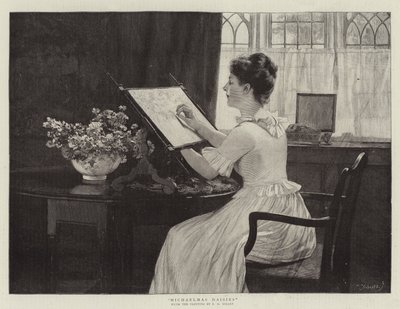 Michaelmas-madeliefjes door Francis Davis Millet